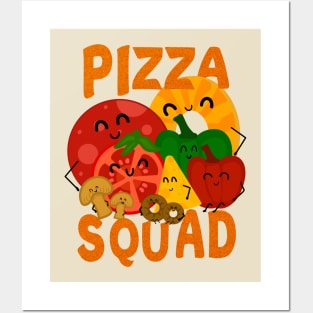 Pizza Squad, Pizza Ingredients for Pizza Lover Funny Posters and Art